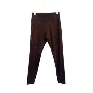 Buff Bunny Full Length Brown Workout Leggings Sculpting Womens L